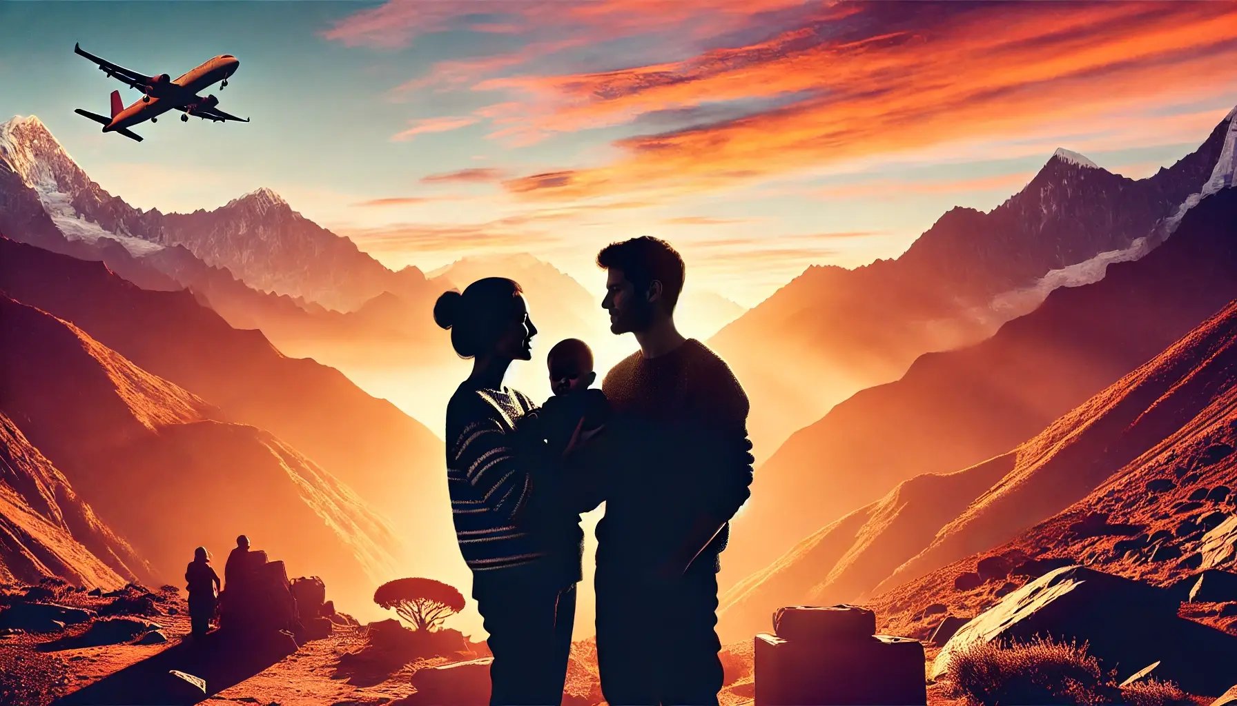 DALL·E 2025-03-17 21.08.34 - A scenic travel background featuring a couple with a 10-month-old baby, silhouetted against a beautiful sunset over the mountains. Their faces are not DALL·E 2025-03-17 21.08.34 - A scenic travel background featuring a couple with a 10-month-old baby, silhouetted against a beautiful sunset over the mountains. Their faces are not